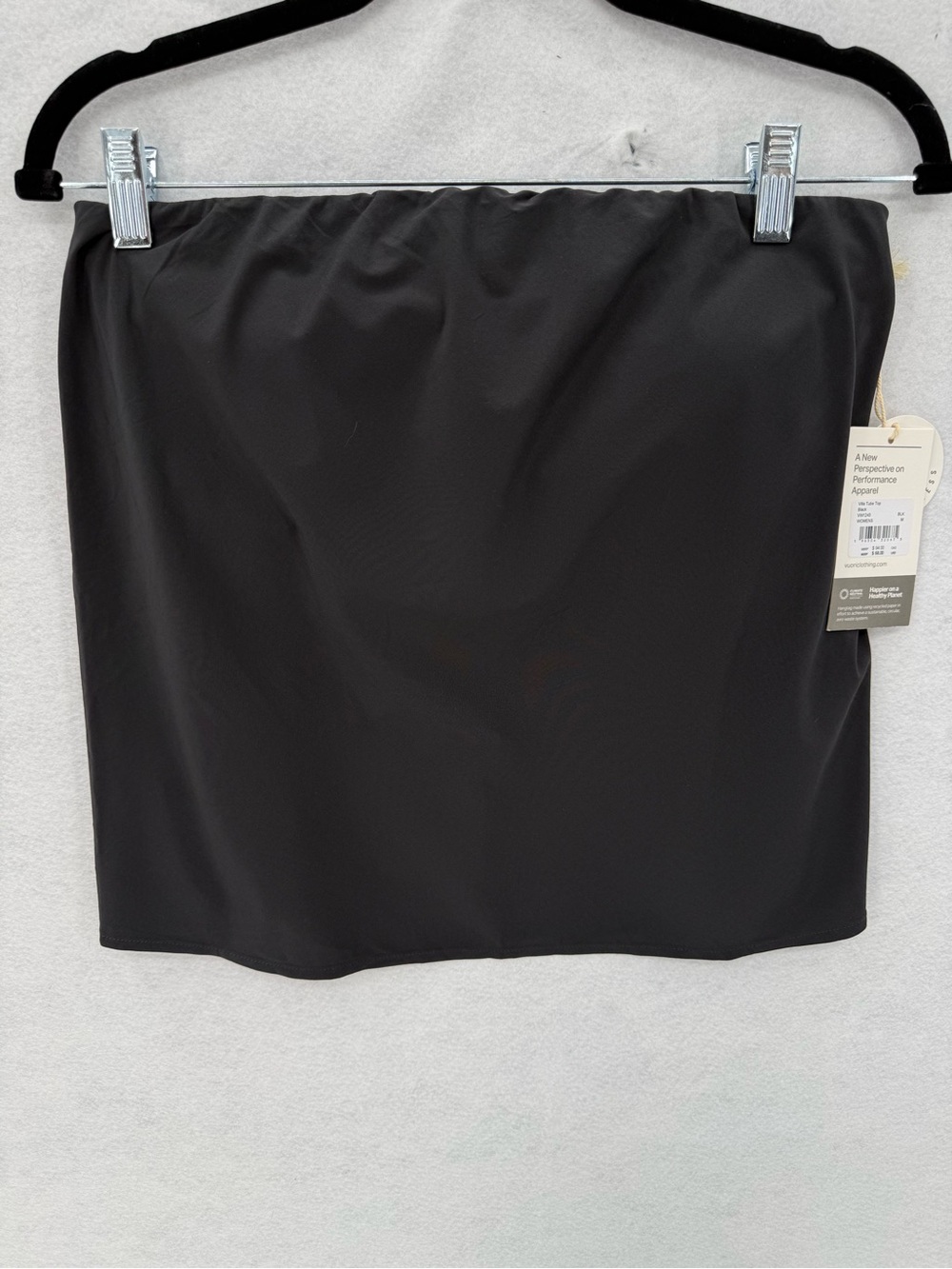 Vuori Villa Tube Top Black VW1243 Size Medium Shelf Bra‎